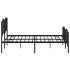 Estructura cama sin colchón con estribo metal negro 160x200