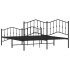 Estructura cama sin colchón con estribo metal negro 160x200