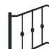 Estructura cama sin colchón con estribo metal negro 160x200
