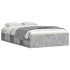 Estructura de cama gris hormigón 120x200