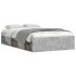 Estructura de cama gris hormigón 120x200