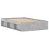 Estructura de cama gris hormigón 120x200