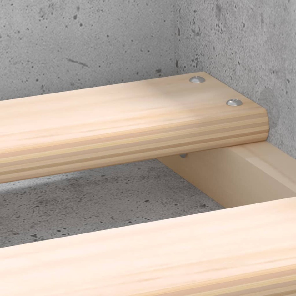 Estructura de cama gris hormigón 140x200