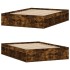 Estructura de cama de matrimonio roble ahumado 135x190