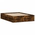 Estructura de cama de matrimonio roble ahumado 135x190