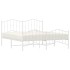 Estructura cama sin colchón con estribo metal blanco 160x200