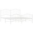 Estructura cama sin colchón con estribo metal blanco 160x200