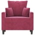 Sillón de terciopelo rojo tinto 60