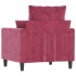 Sillón de terciopelo rojo tinto 60