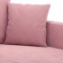 Sofá de 3 plazas terciopelo rosa 180