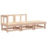 Juego de muebles de jardín 3 piezas madera maciza de