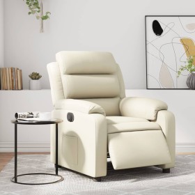 Sillón reclinable eléctrico de cuero sintético