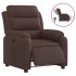 Sillón reclinable eléctrico tela marrón
