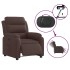 Sillón reclinable eléctrico tela marrón