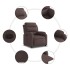 Sillón reclinable eléctrico tela marrón