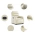 Sillón reclinable elevable cuero artificial color