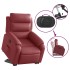 Sillón elevable eléctrico cuero artificial rojo