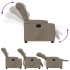 Sillón reclinable eléctrico de cuero sintético color
