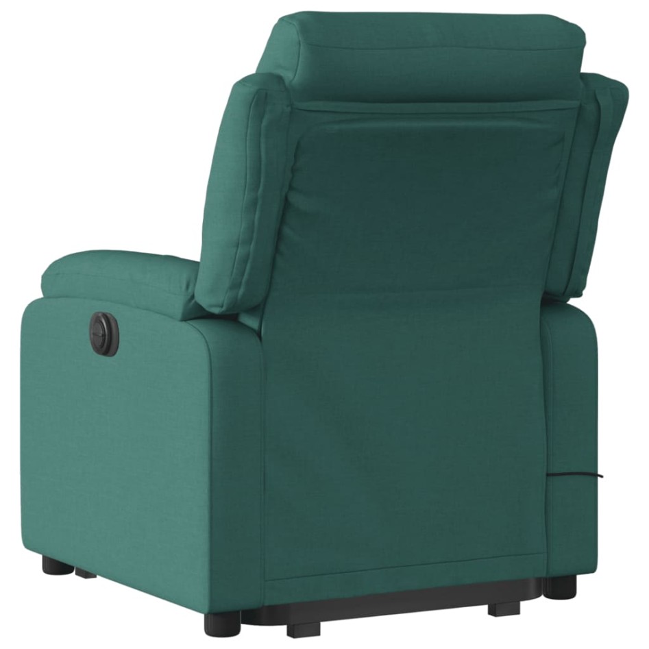 Sillón masaje eléctrico reclinable elevable tela verde