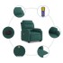 Sillón masaje eléctrico reclinable elevable tela verde