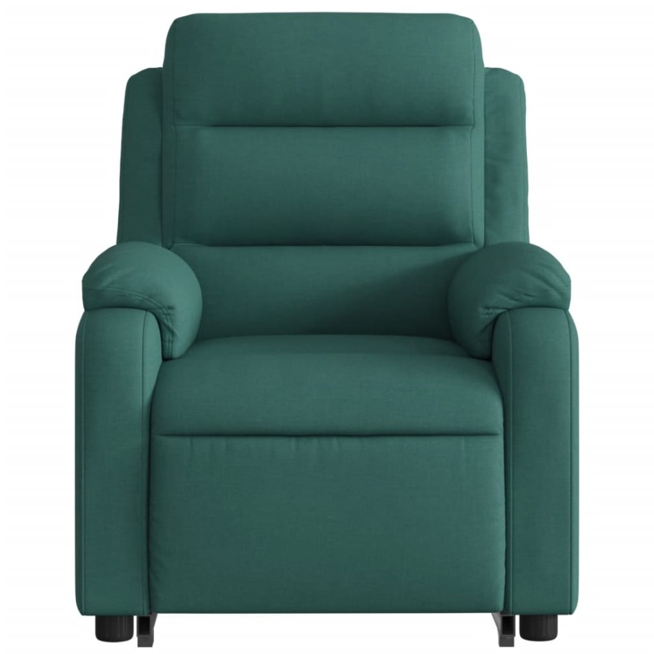 Sillón masaje eléctrico reclinable elevable tela verde