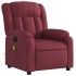 Sillón de masaje reclinable eléctrico tela rojo