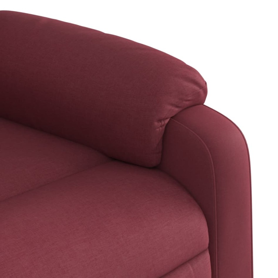 Sillón de masaje reclinable eléctrico tela rojo