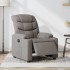 Sillón reclinable eléctrico tela gris