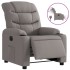 Sillón reclinable eléctrico tela gris