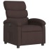Sillón reclinable eléctrico tela marrón