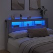 Cabecero LED madera ingeniería gris Sonoma 180x18,5x103,5 cm