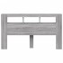 Cabecero LED madera ingeniería gris Sonoma 180x18,5x103,5