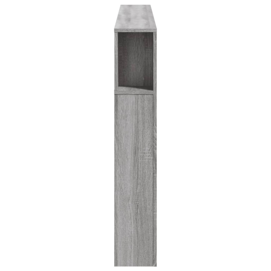 Cabecero LED madera ingeniería gris Sonoma 180x18,5x103,5