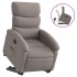 Sillón reclinable elevable tela gris