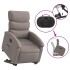 Sillón reclinable elevable tela gris