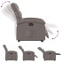 Sillón reclinable elevable tela gris