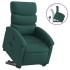 Sillón reclinable elevable tela verde