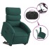 Sillón reclinable elevable tela verde