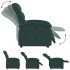 Sillón reclinable elevable tela verde