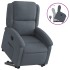 Sillón reclinable elevable terciopelo gris