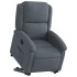 Sillón reclinable elevable terciopelo gris