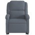 Sillón reclinable elevable terciopelo gris
