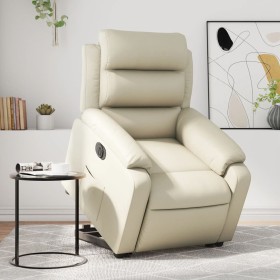 Sillón reclinable elevable eléctrico de cuero sintético