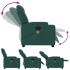 Sillón reclinable de masaje eléctrico tela verde