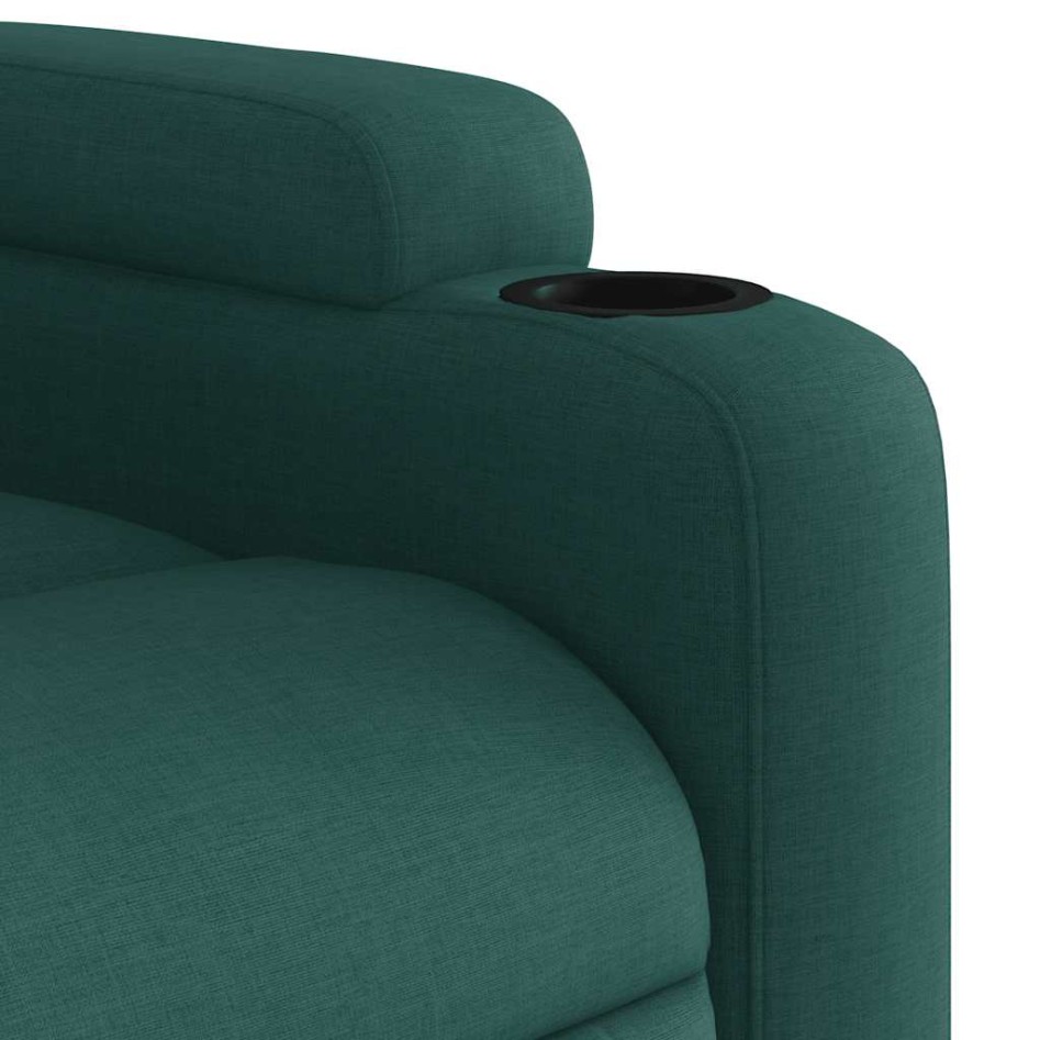 Sillón reclinable de masaje eléctrico tela verde