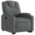 Sillón reclinable elevable de tela gris