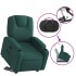 Sillón reclinable elevable tela verde