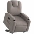 Sillón reclinable elevable tela gris