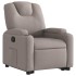 Sillón reclinable elevable tela gris