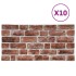Paneles de pared 3D diseño de ladrillo 10 uds EPS marrón